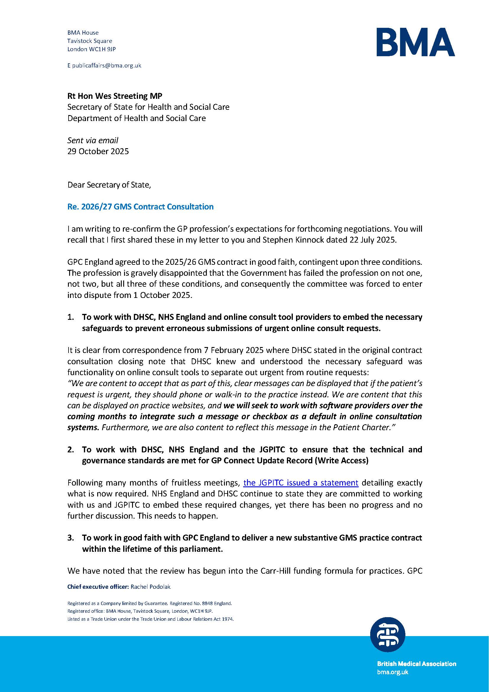 GPCE Broadcast: 2026/27 GMS Contract Consultation
